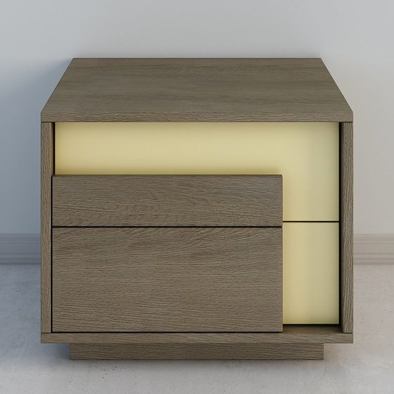 Stylish Bedside Table 3D model for Modern Interiors
