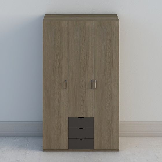 Minimalist 3D Wardrobe Model for Modern Interiors