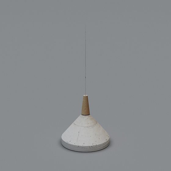 Concrete Funnel Lamp 3D model
