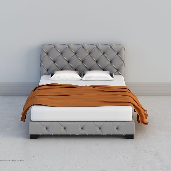 Urban Luxe Bed 3D model for Modern Spaces