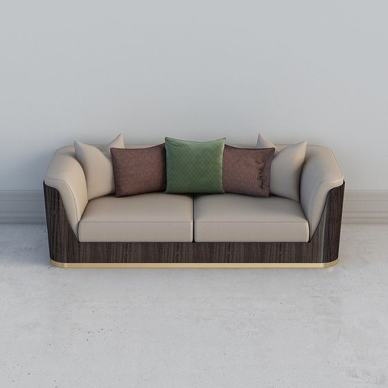 Elegant Minimalist Sofa 3D model for Modern Interiors