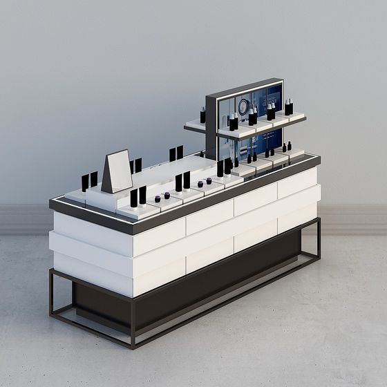 Modern Minimalist Cosmetic Display Cabinet 3D model