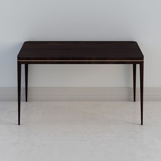 Stylish Wooden Office Desk 3D model for Urban Spaces