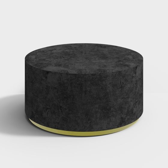Stylish Cylindrical Concrete Base 3D model