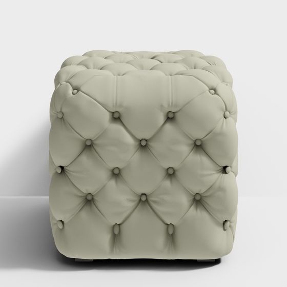 Classic Sofa Stool 3D model
