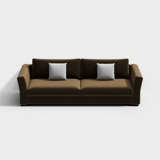Urban Comfort Low-Poly Sofa 3D model for Modern Spaces