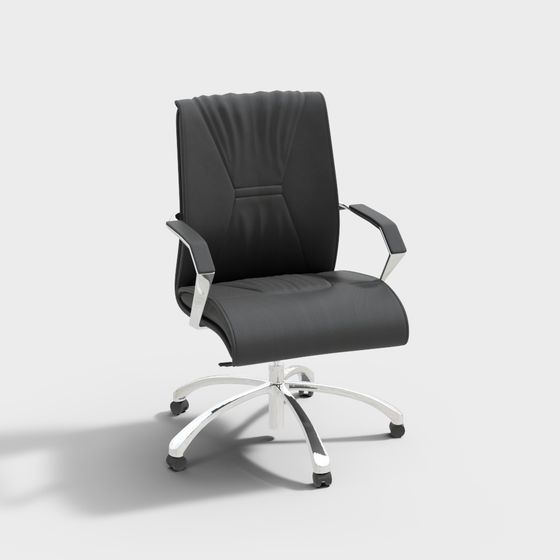 Elegant Low-Poly Office Chair 3D Model