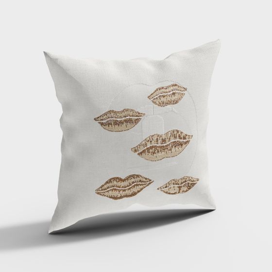 Kiss of Gold 3D Pillow Model