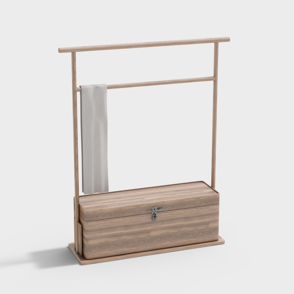 kujiale-중국 스타일의 새로운 목제 옷걸이