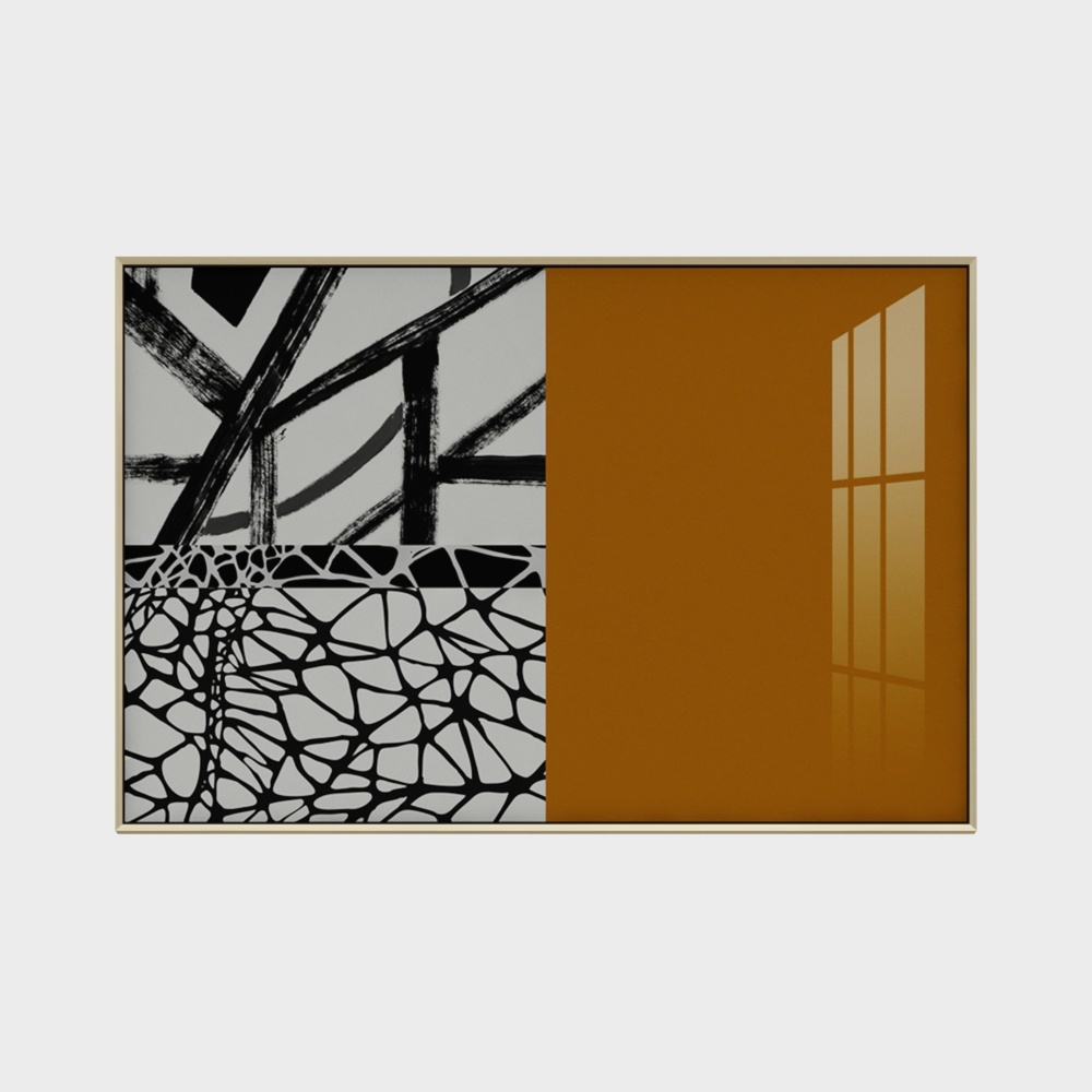 Abstract Geometric Framework 3D Model – Low-Poly Design