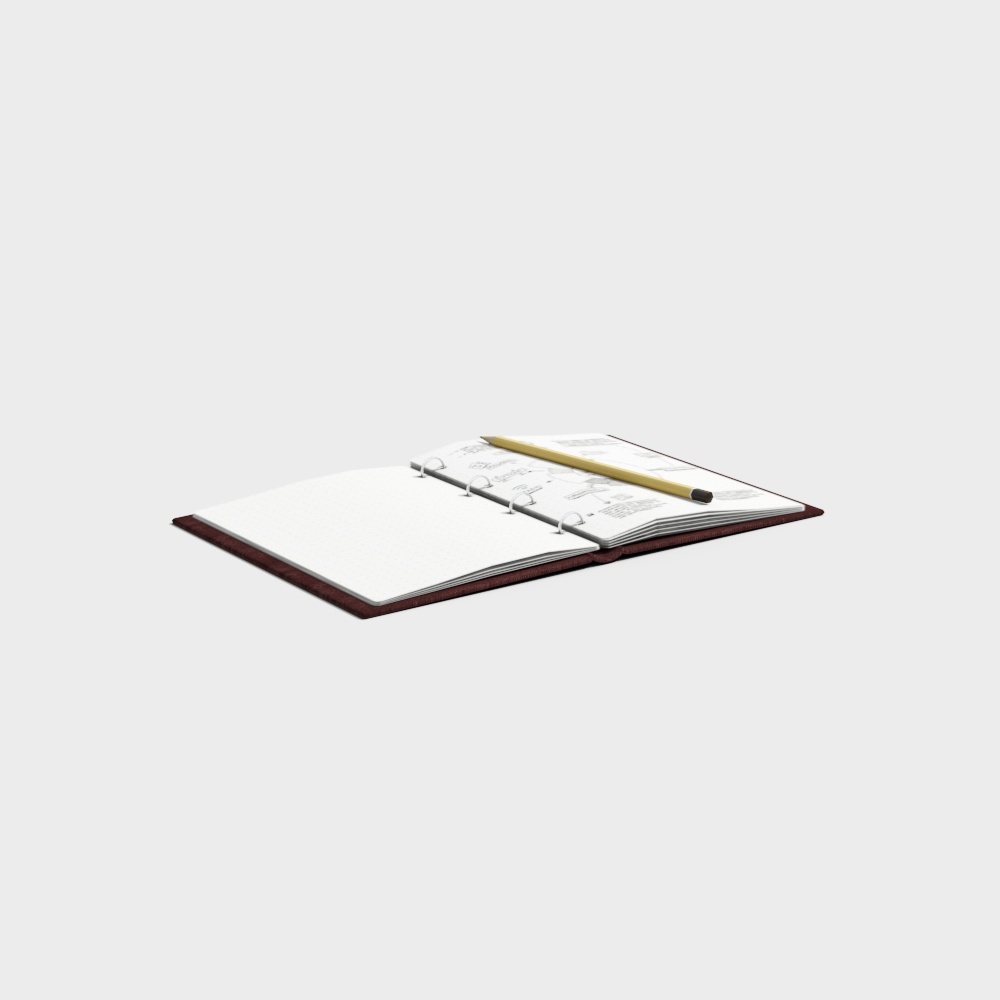 Elegant Low-Poly Notebook 3D model