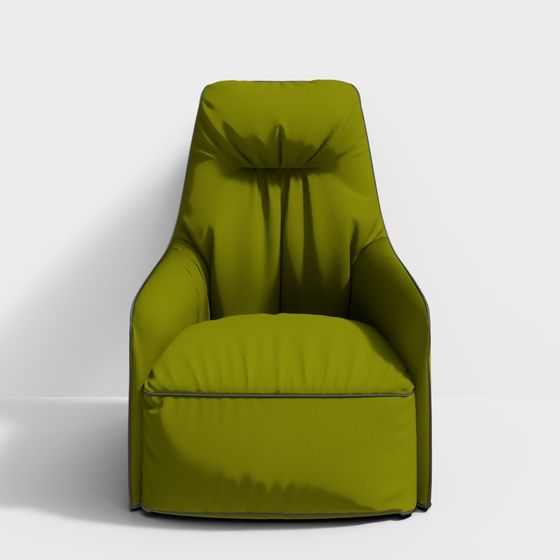 Elegant Olive Green 3D Model Chair for Creative Spaces