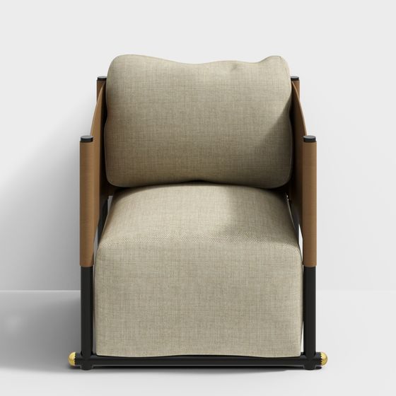 Modern Minimalist Vintage-Inspired Chair 3D model