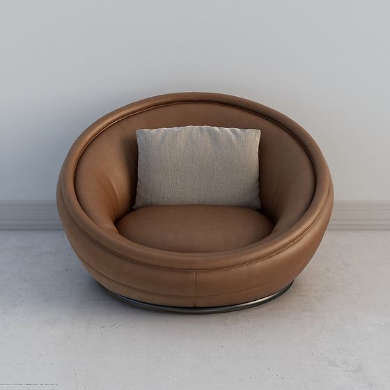 Curvy Sofa Chair 3D model for Modern Interiors
