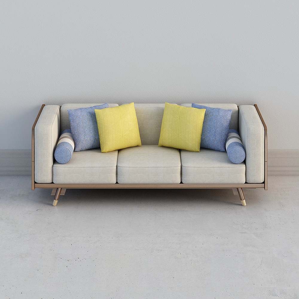 Ghế sofa ba người bằng gỗ Ekin F6307-3 Huina MLMY mới