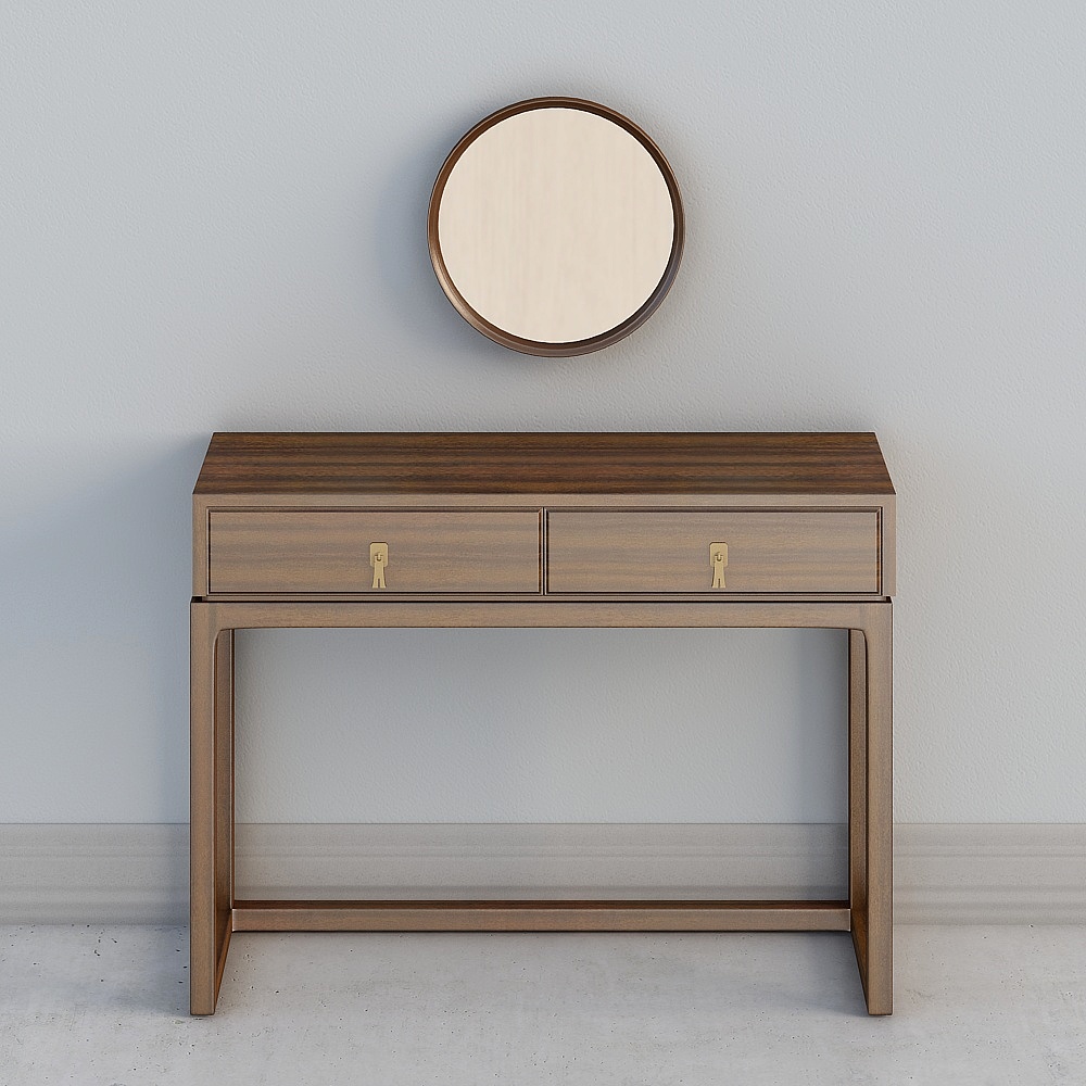 Huina MLMY New Chinese Ebony Series Dresser with Mirror 6152