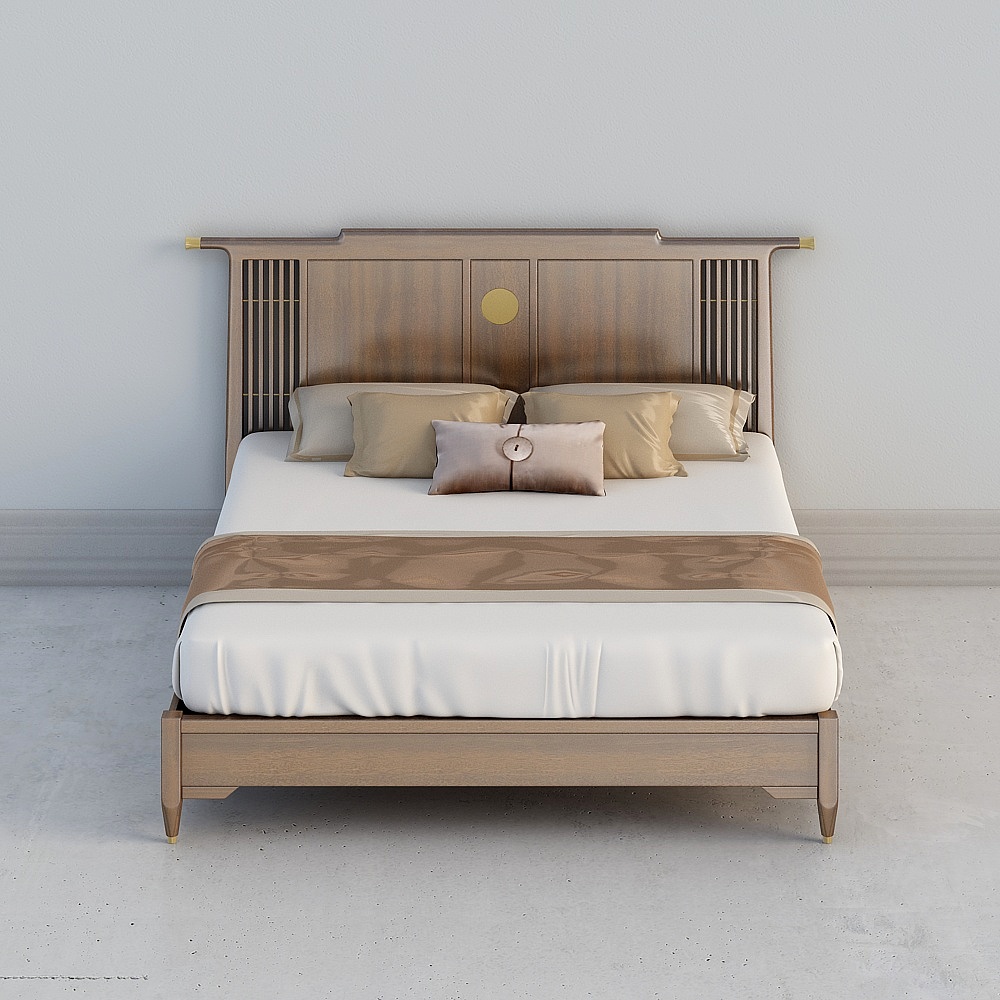 Chinese solid wood bed 