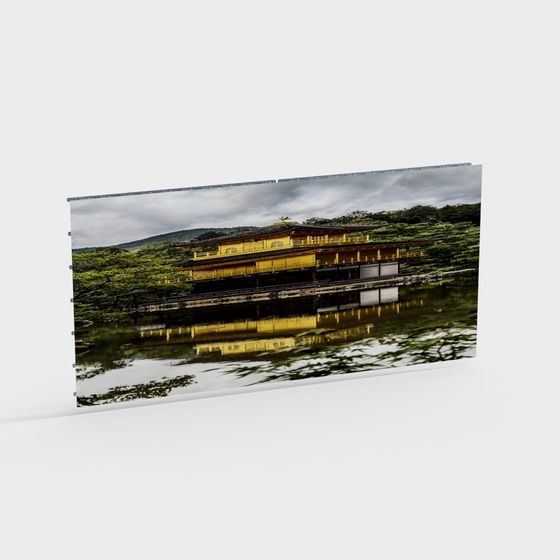 Golden Pavilion 3D model - Traditional Japanese Architecture
