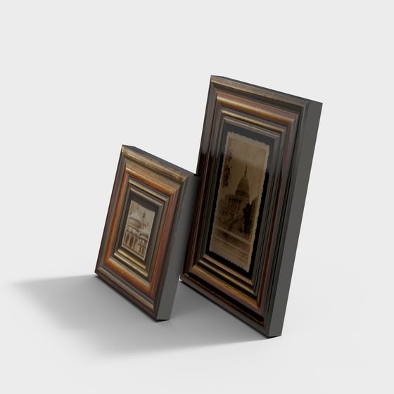 Retro Picture Frame 3D model