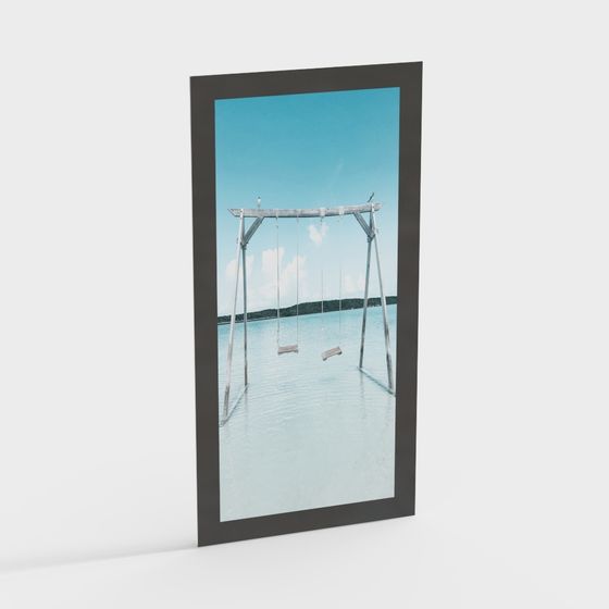 Low-Poly Bridge 3D model Over Serene Lake