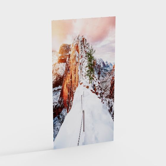 Snowy Pathway 3D model - A Journey into Nature