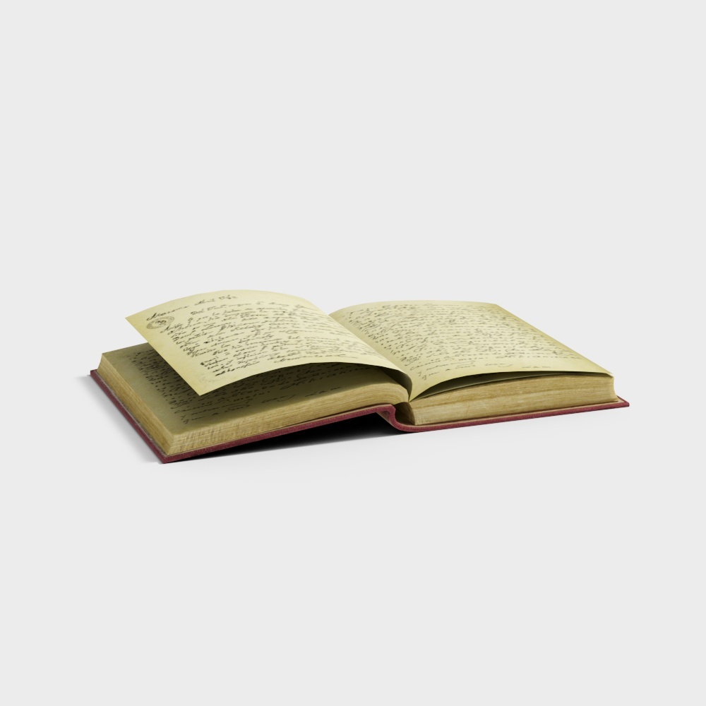 Vintage Notebook 3D model
