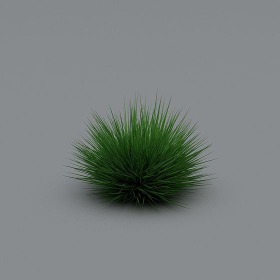 Vibrant Low-Poly Grass 3D Model