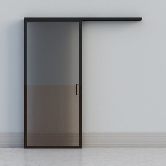 Modern Glass Sliding Door 3D model