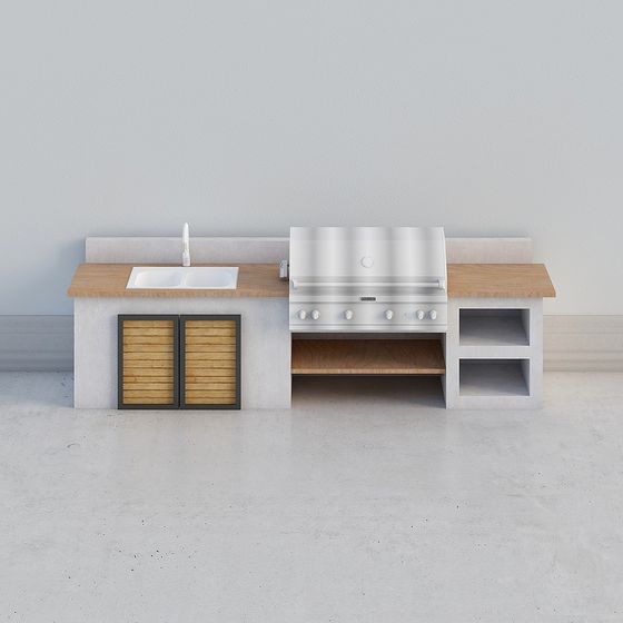 Contemporary City Kitchen 3D model