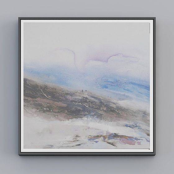 Cloud and Mountain 3D model - Low Poly, High Detail