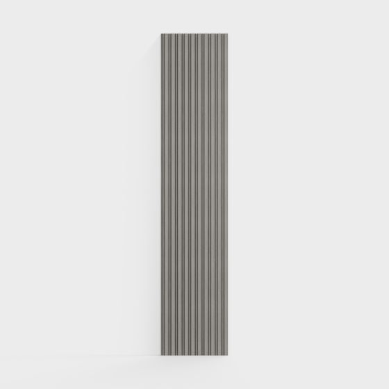 Stylish Low Poly Vertical Stripe Wall 3D Model