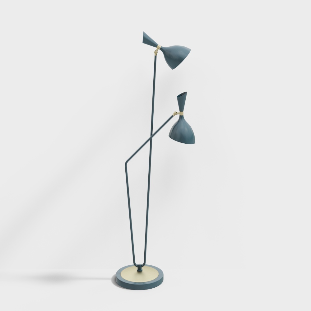 53 Double-head floor lamp change blue-OB