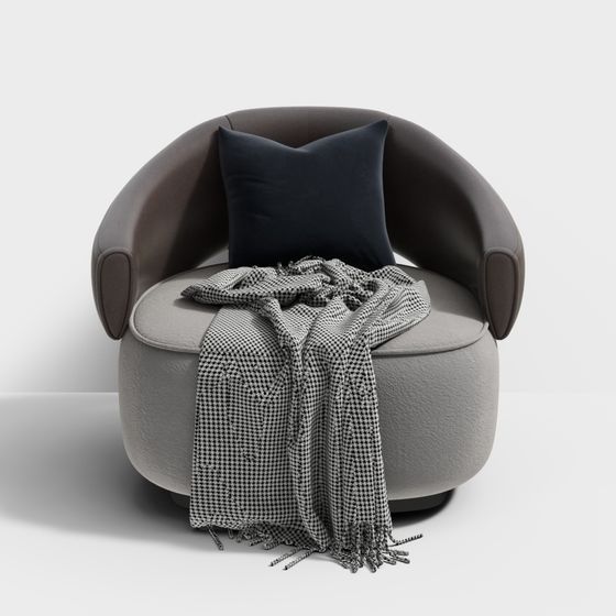 Stylish Low Poly Armchair 3D model for Modern Interiors