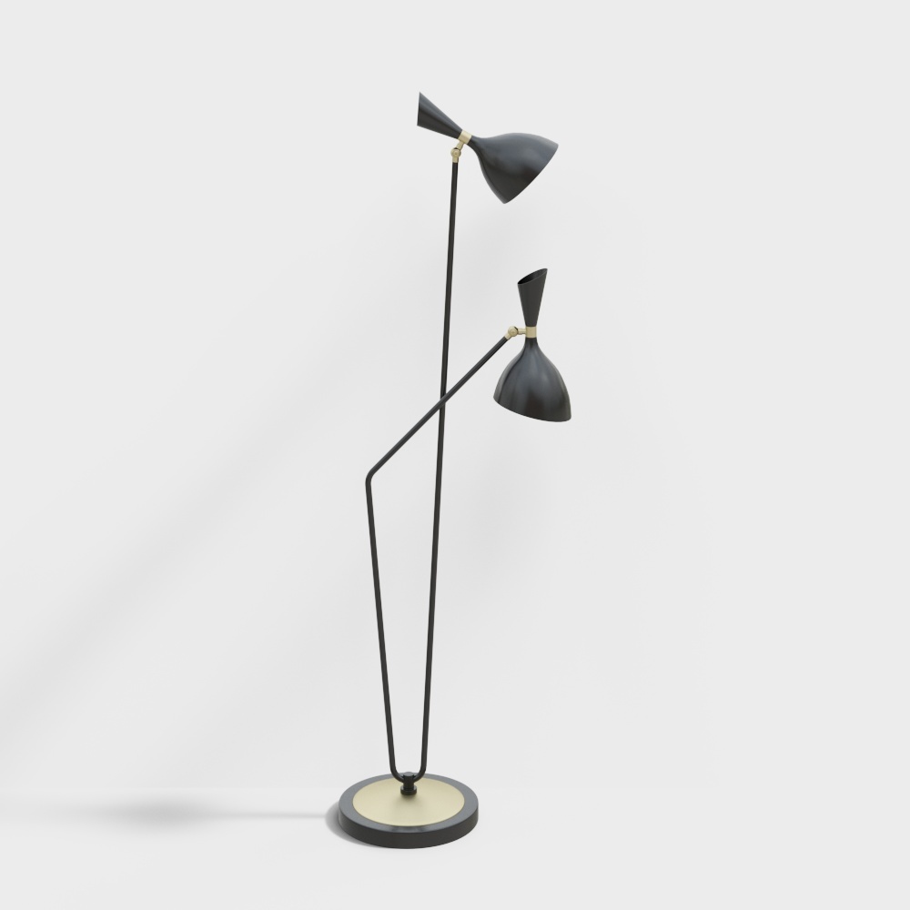 53 더블 헤드 바닥 램프 - OB