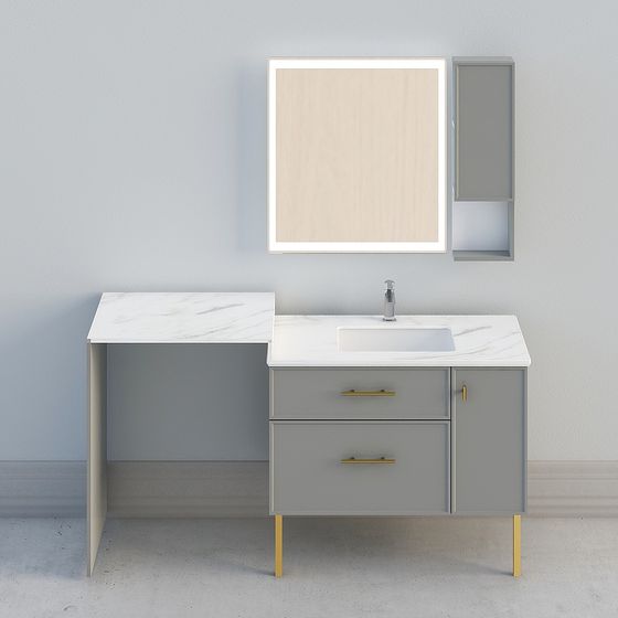 Contemporary Bathroom Vanity 3D Model