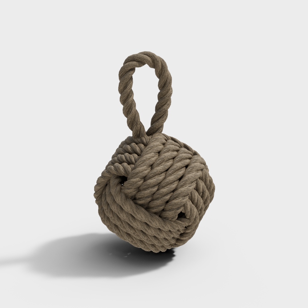Knot Ball 3D Model - Low Poly, High Detail Design
