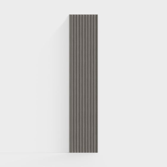 Low Poly Gray Vertical Striped Wall 3D model