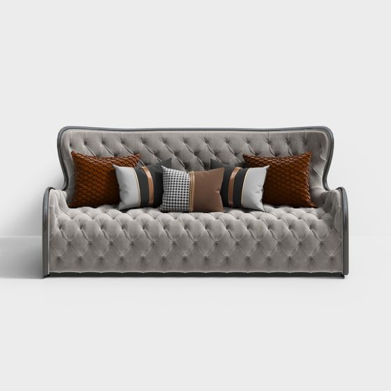 Elegant 3D Sofa Model for Contemporary Spaces