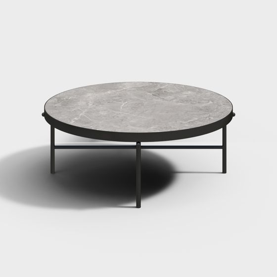 Modern Low-Polygon Round Table 3D model
