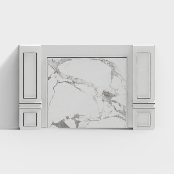 Elegant Marble Wall Panel 3D model