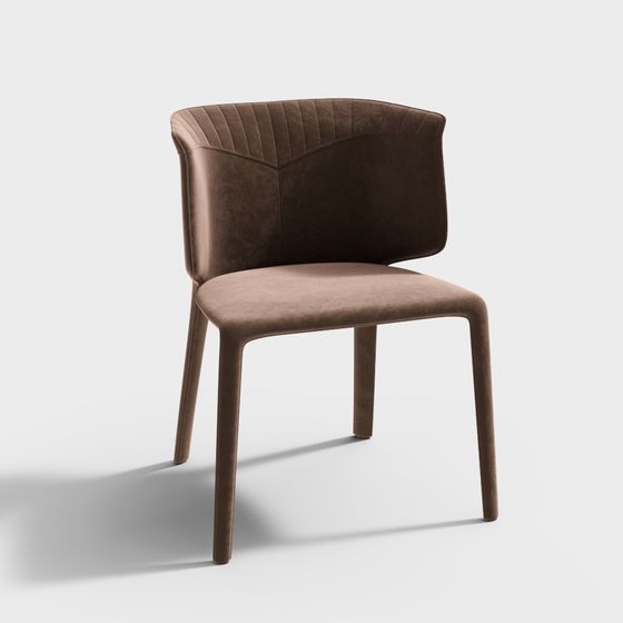 Stylish Low Polygon Chair 3D model for Interiors