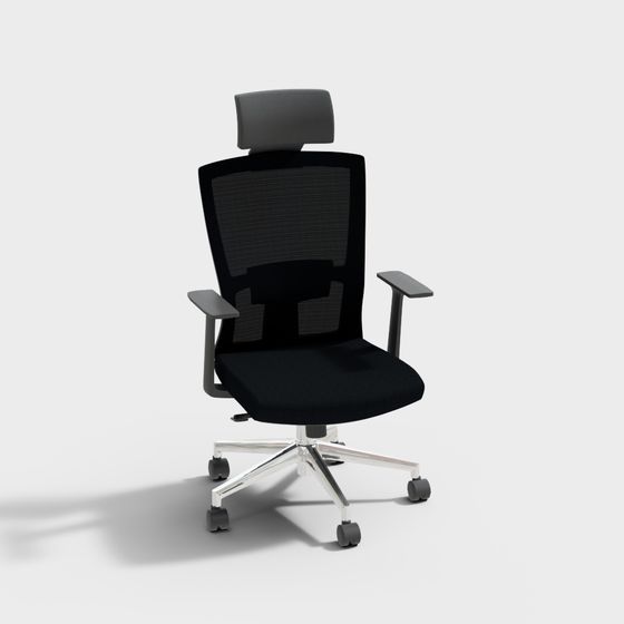 Modern Low-Poly Office Chair 3D model