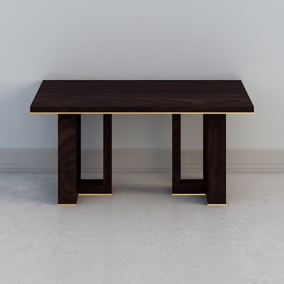 Urban Minimalist Dining Table 3D model for Modern Spaces