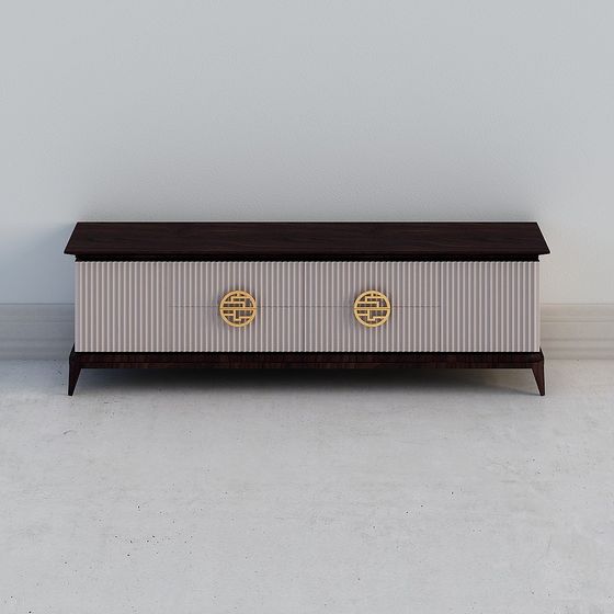 Stylish Vintage TV Cabinet 3D model for Modern Spaces