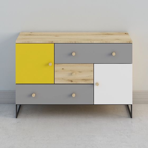 Color Puzzle Cabinet 3D model for Creative Projects