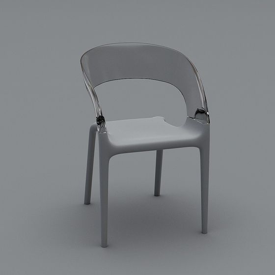 Sleek Transparent Chair 3D model for Creative Projects