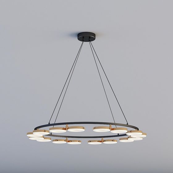 Chic Low-Polygon 3D Pendant Light Model