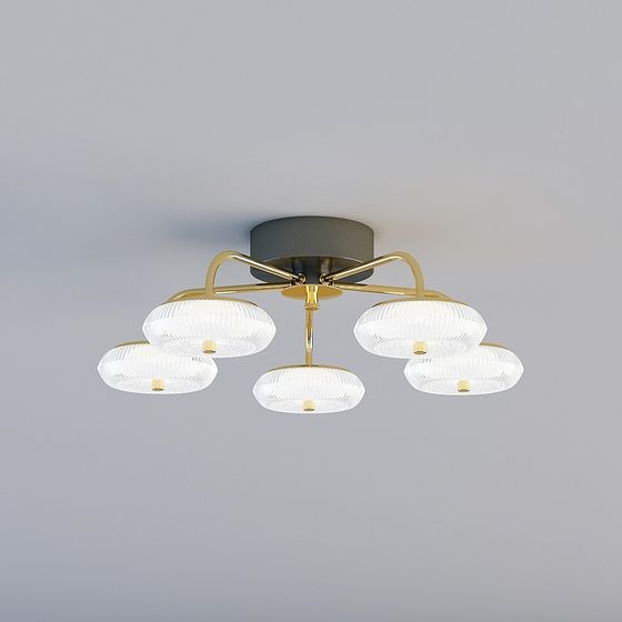 Art Deco Ceiling Light 3D model
