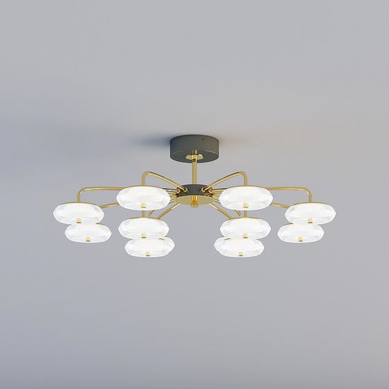 Elegant Polyhedral Chandelier 3D model