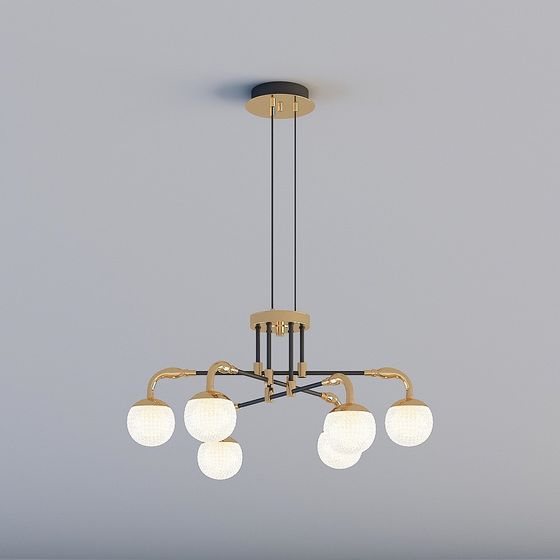 Elegant Low-Poly Chandelier 3D model